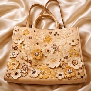 Coach 1941 Tea Rose Rogue 31 Satchel Purse Bag Leather